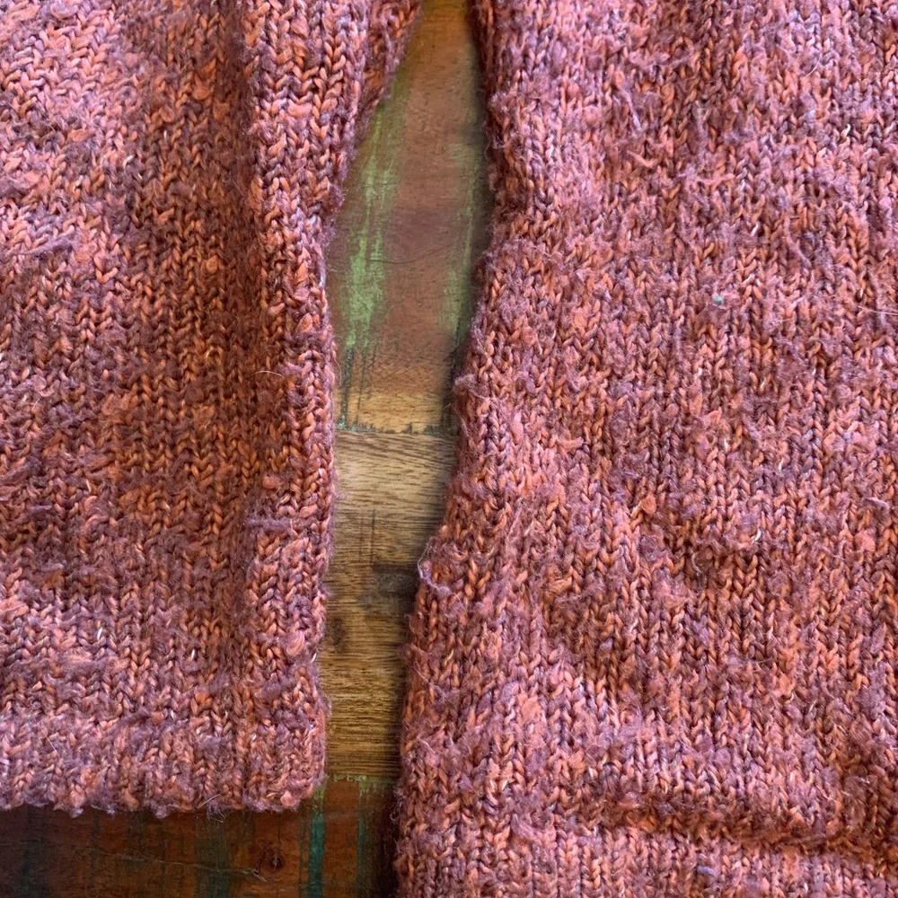 Woolrich Womens XL Zip Pullover Knit Sweater Top Red Orange Large fall Halloween - Picture 8 of 8